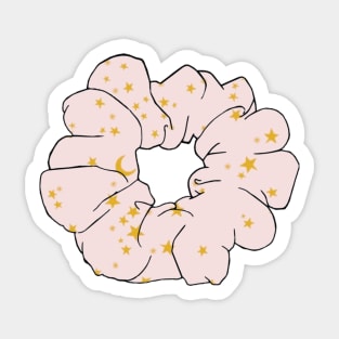 Pink Stars Scrunchie Sticker